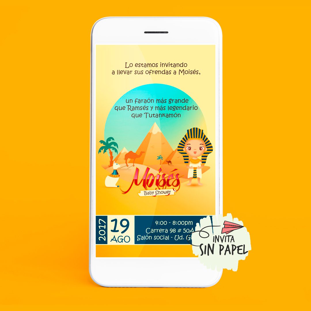 1 Moisés - Tarjeta de Invitación Digital Para Cumpleaños - Image 1