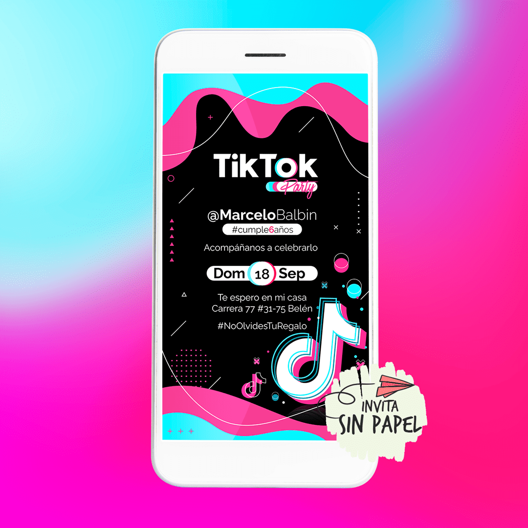 Tarjeta de Invitación Digital Para Cumpleaños Tarjeta de Invitación Digital Para Cumpleaños