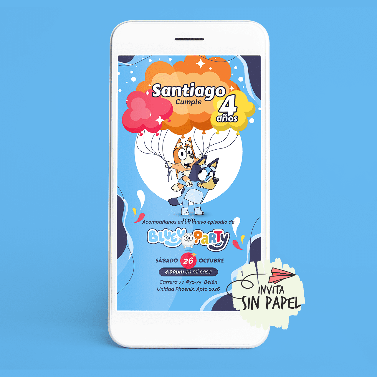 Tarjeta de Invitación Digital Para Cumpleaños Tarjeta de Invitación Digital Para Cumpleaños