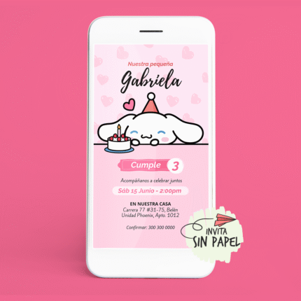 Tarjeta de Invitación Digital Para Cumpleaños