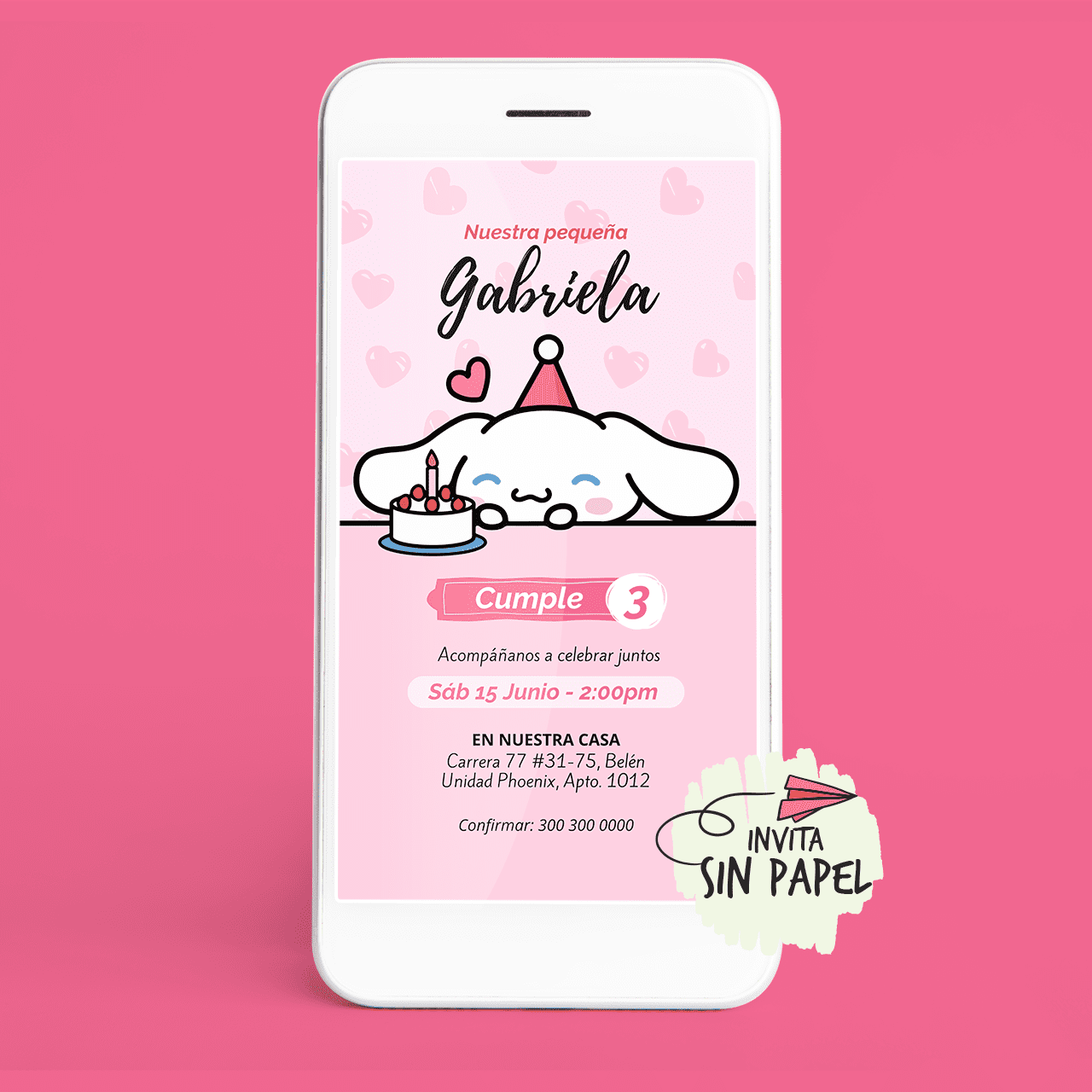 Tarjeta de Invitación Digital Para Cumpleaños Tarjeta de Invitación Digital Para Cumpleaños