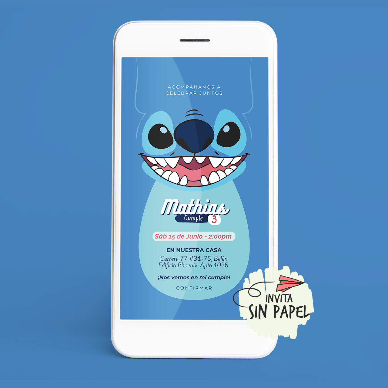 Tarjeta de Invitación Digital Para Cumpleaños Tarjeta de Invitación Digital Para Cumpleaños