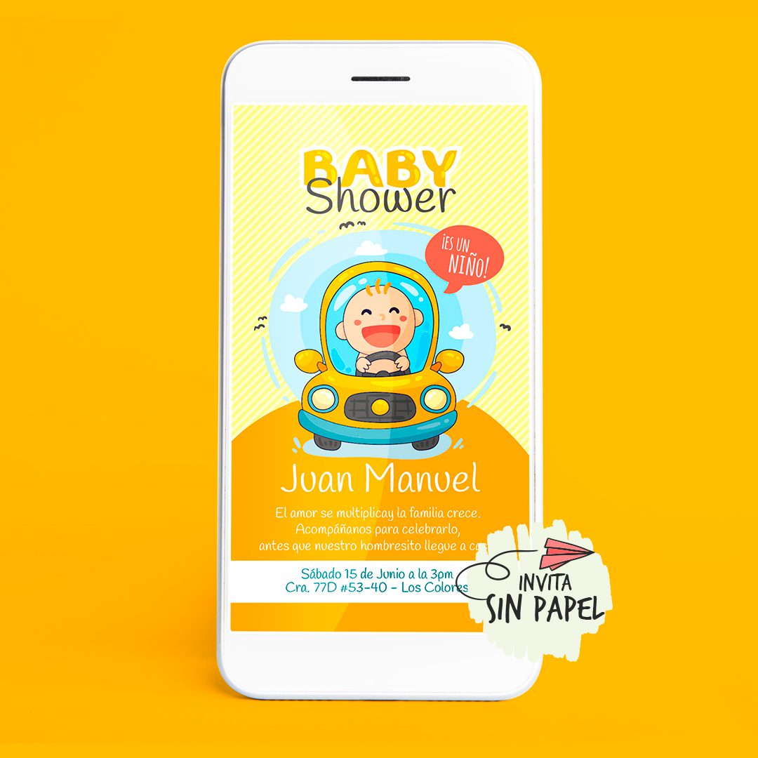 Carrito - Tarjeta de Invitación Digital Para Cumpleaños Carrito - Tarjeta de Invitación Digital Para Cumpleaños