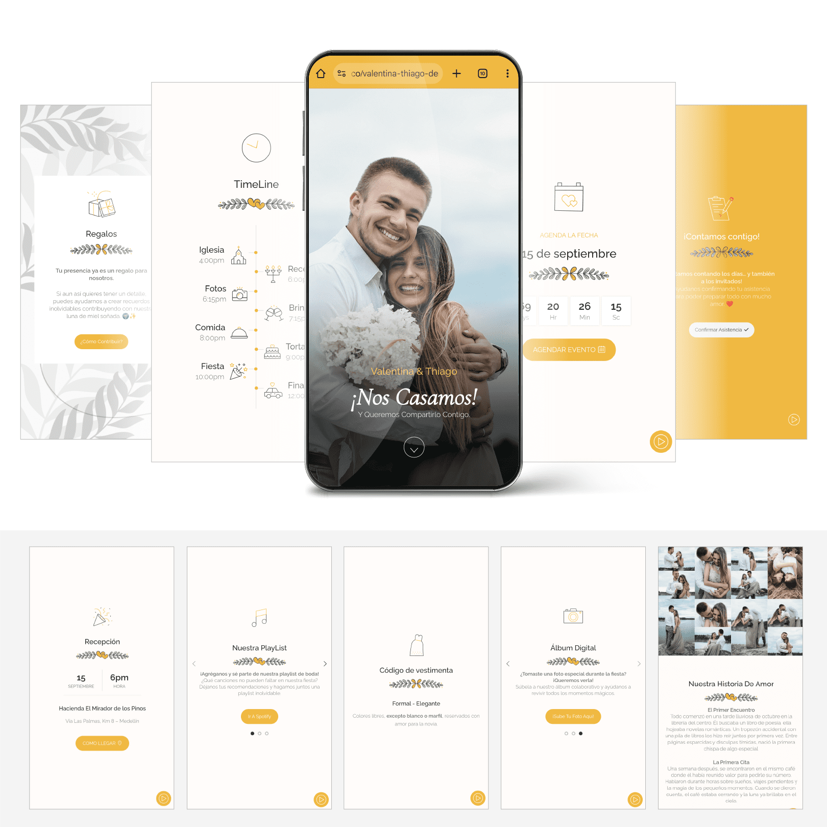 img-portada-serena Serena - Tarjeta de Invitación Web Interactiva Para Boda - Image 1